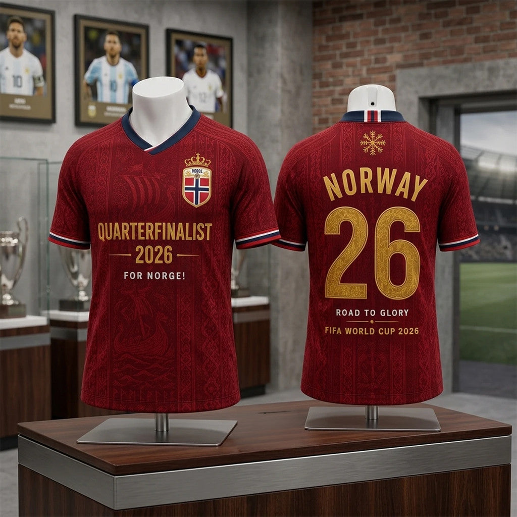 Norway FIFA World Cup 2026 Quarterfinalist Football Jersey Norway National Team Merch Fan Gifts