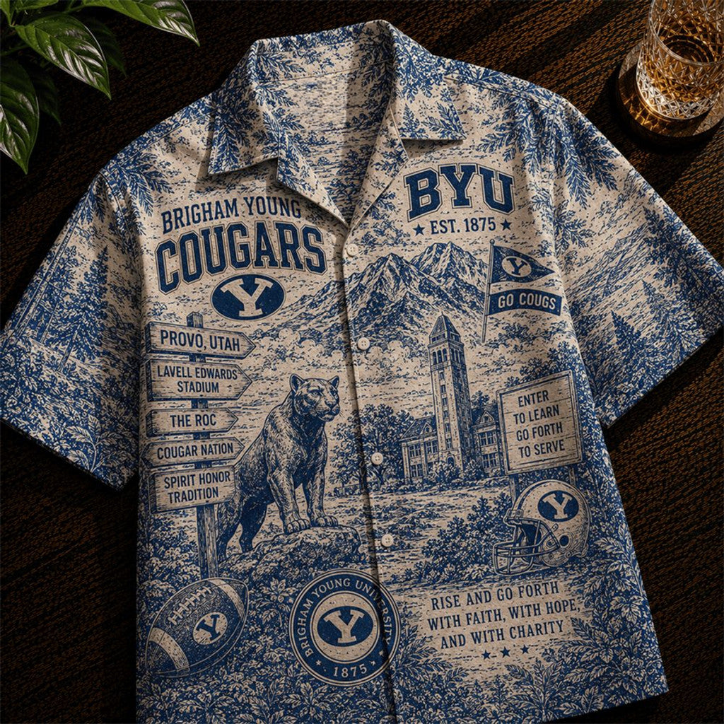 BYU Cougars Football 2026 Hawaiian Shirt BYU Cougars Merch Gifts For Football Fans