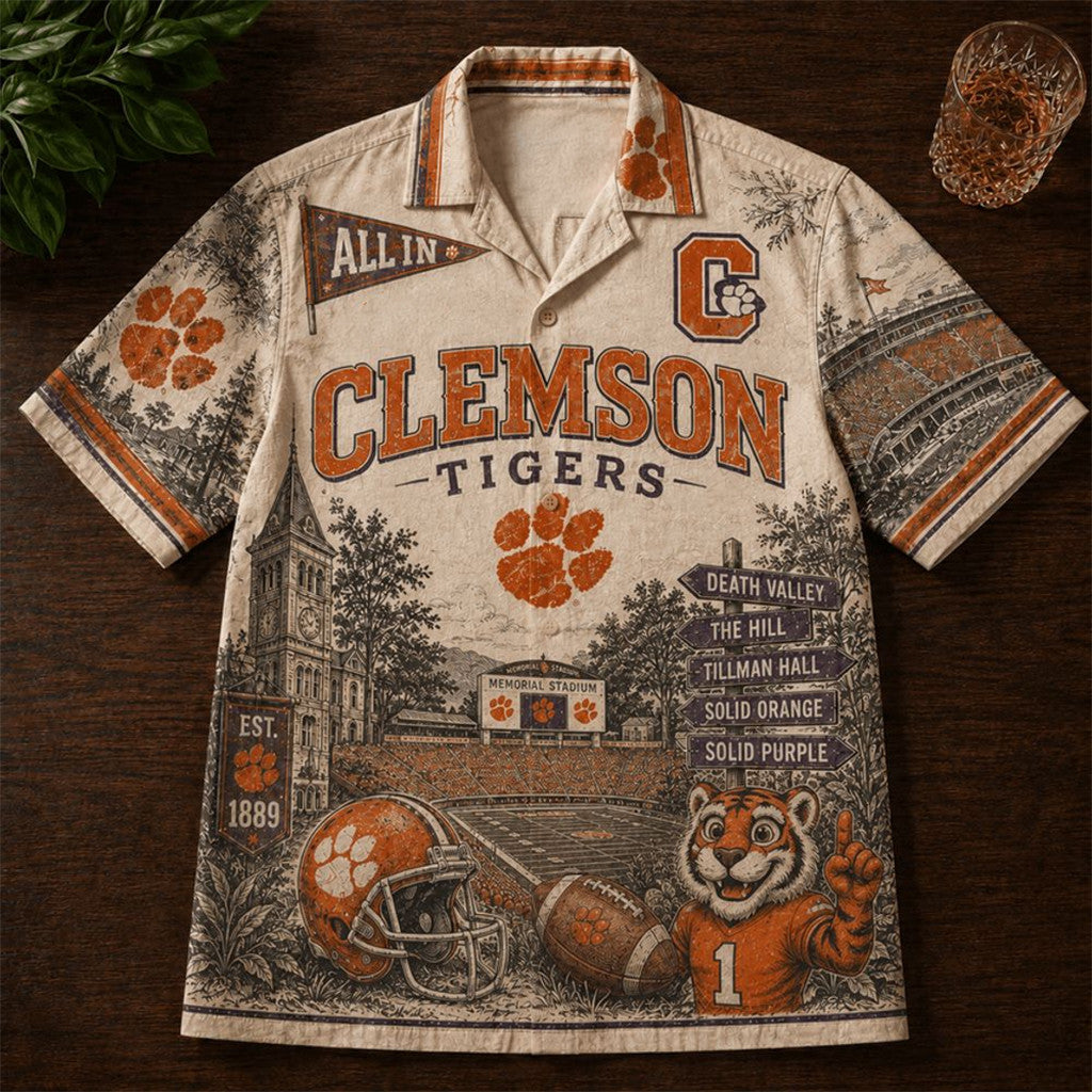 Clemson Tigers Football 2026 Hawaiian Shirt Clemson Tigers Merch Gift For Football Lovers