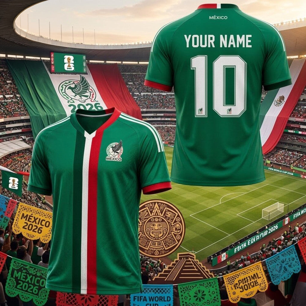 Personalized Mexico 2026 FIFA World Cup Prototype Home Kit Jersey Shirt Mexico Team Merch