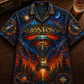 Boston Stained Glass Space Rock Band 2026 Hawaiian Shirt Birthday Ideas For Boyfriend