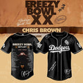 Los Angeles Dodgers X Chris Brown Breezy Bowl XX Setlist Baseball Jersey 2026 LA Dodgers Merch