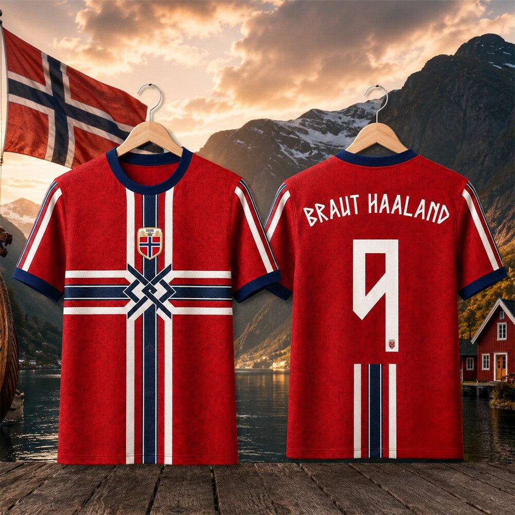 Erling Braut Haaland Jersey Shirt #9 Norway World Cup 2026 Merch Gift For Norway Team Fans