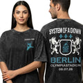 System Of A Down At Olympiastadion Berlin Germany On July 8 2026 Lion Logo Wash Shirt SOAD Merch - Loomnari