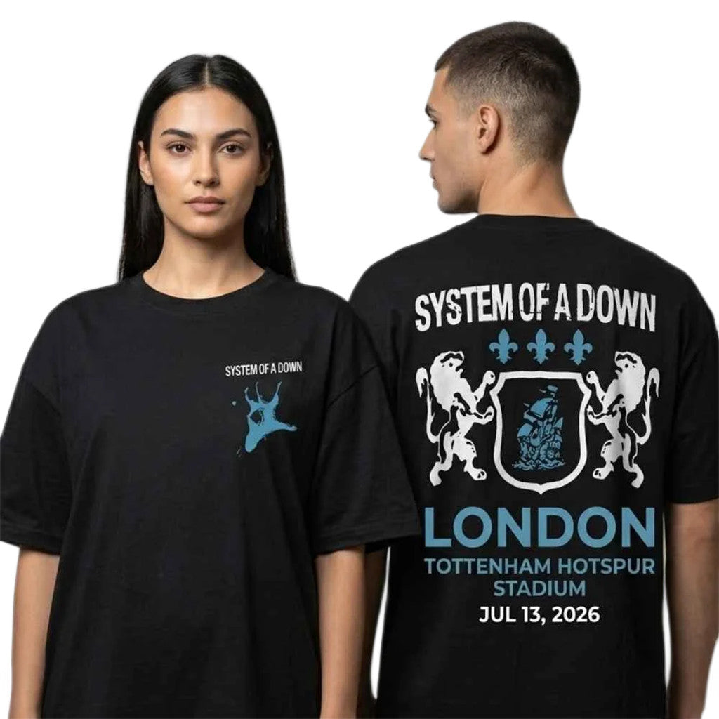 System Of A Down Live In London On July 13 2026 Lion Logo T-Shirt SOAD Merch Gifts For Fans - Loomnari