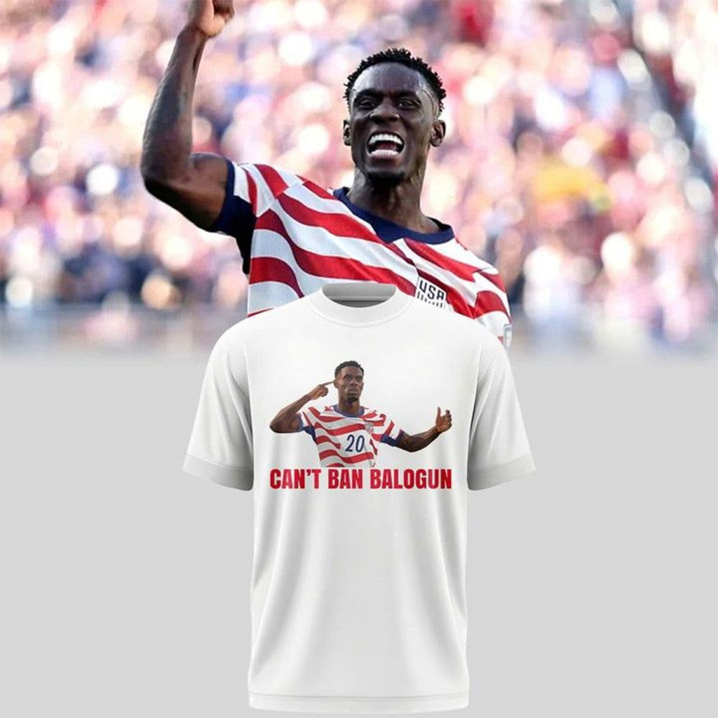 US Soccer World Cup 2026 Folarin Balogun Can't Ban Balogun T-Shirt USMNT Merch Fan Gifts - Loomnari
