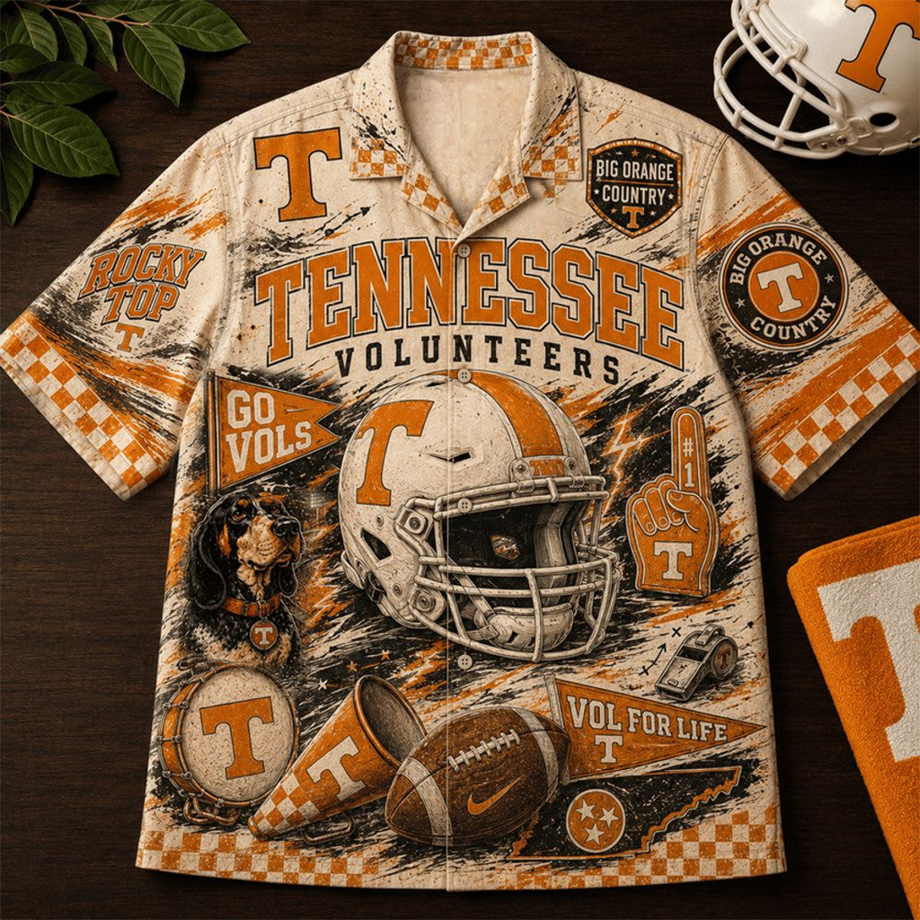 Tennessee Volunteers Football 2026 Hawaiian Shirt Volunteers Merch Football Fan Gear Him Gifts - Loomnari