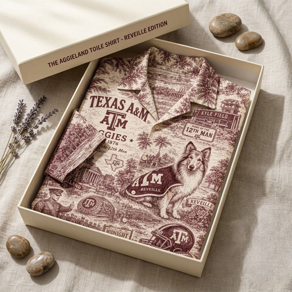 Texas A&M Aggies Football 2026 Hawaiian Shirt Aggies Merch Football Fan Gift For Him - Loomnari