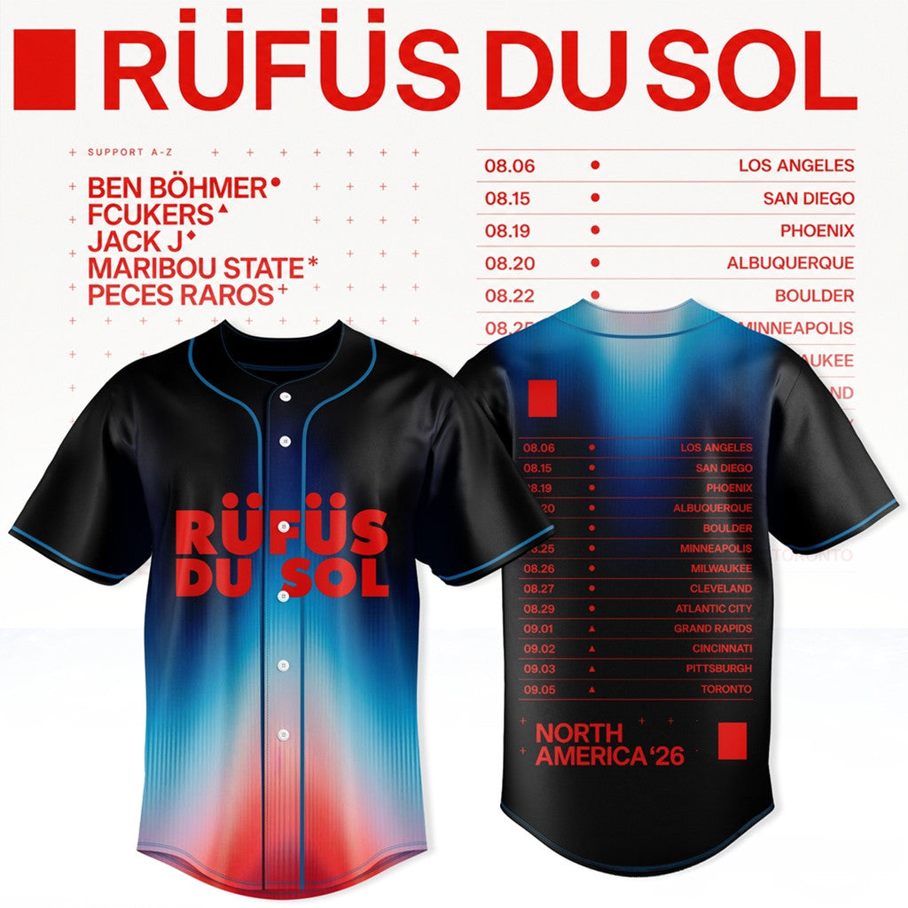 Rufus Du Sol 2026 Tour Jersey Rufus Du Sol Merch Band Fan Gear Gift For Brothers - Loomnari