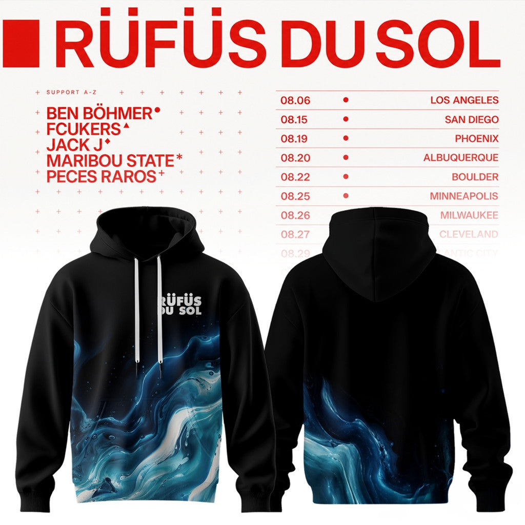 Rufus Du Sol 2026 Tour Hoodie Rufus Du Sol Merch Present For Band Fans - Loomnari