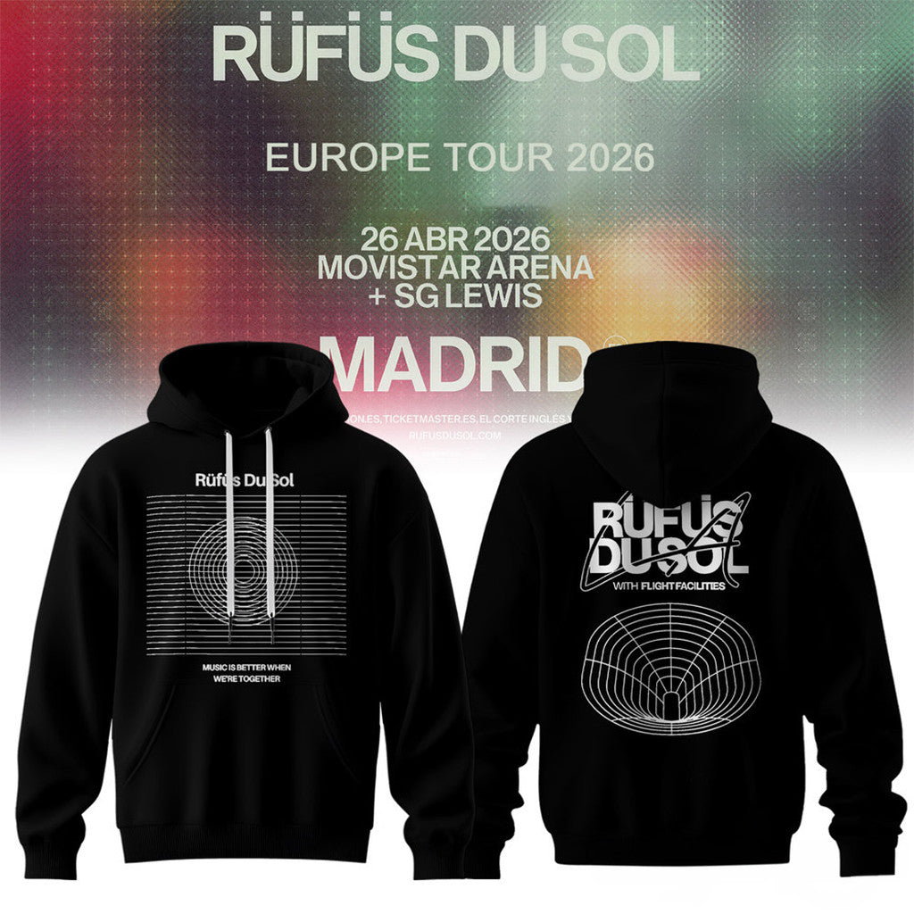 Rufus Du Sol 2026 Tour Black Hoodie Rufus Du Sol Merch Present For Music Lovers - Loomnari