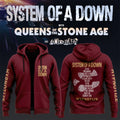 System Of A Down UK EU Tour 2026 Zip Hoodie SOAD Merch Cool Gifts For Music Lovers - Loomnari