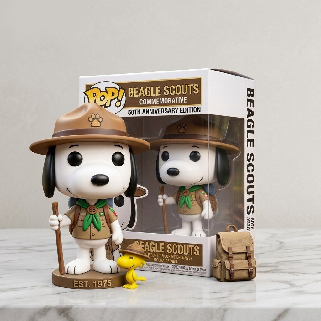 Peanuts Snoopy Woodstock Beagle Scouts 50Th Anniversary Funko Pop Birthday Gifts For Son - Loomnari