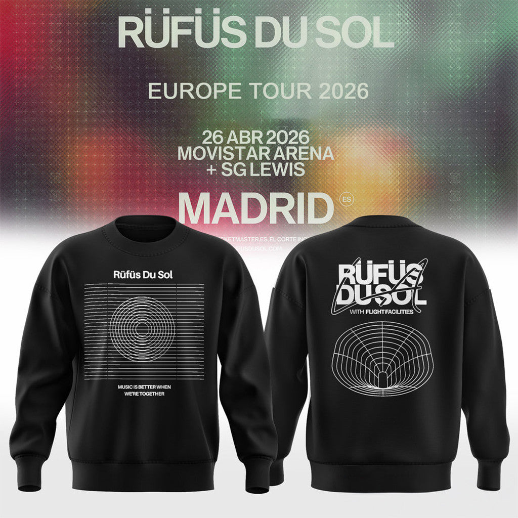 Rufus Du Sol 2026 Tour Sweatshirt Rufus Du Sol Merch Cool Gifts For Music Lovers - Loomnari