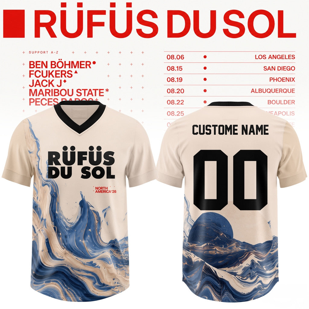 Personalized Rufus Du Sol 2026 Tour Jersey Rufus Du Sol Merch Best Gift For Band Fans - Loomnari