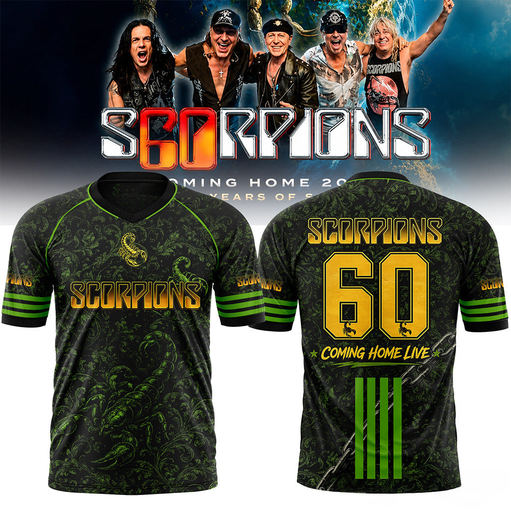 Scorpions Coming Home 2026 World Tour Jersey Scorpions Merch Gifts For Rock Lovers - Loomnari