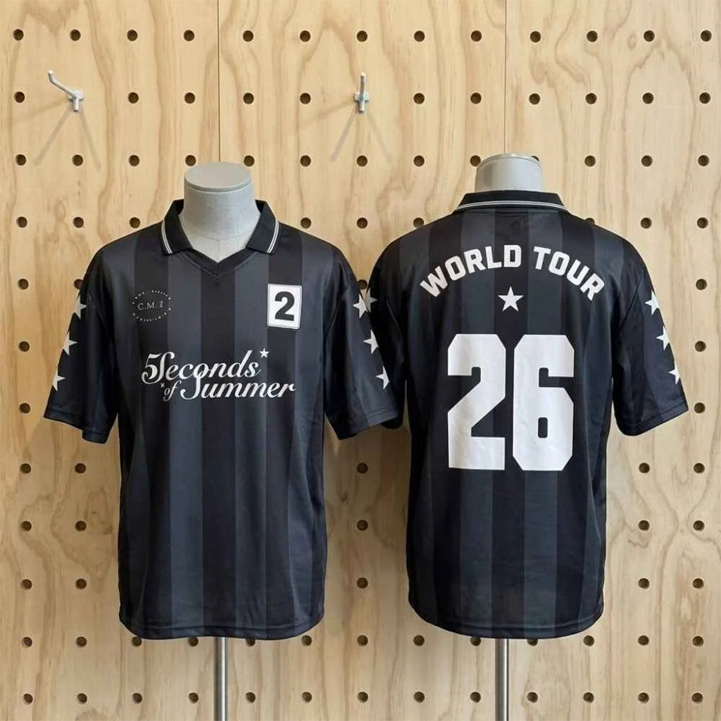 Seconds Of Summer Everyone's A Star World Tour Merch Number 26 V-Neck Jersey 5SOS Merch - Loomnari