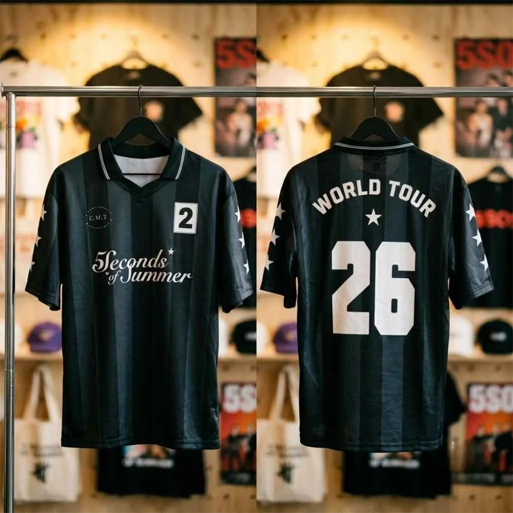 Seconds Of Summer Everyone's A Star World Tour Merch Number 26 V-Neck Jersey 5SOS Merch - Loomnari