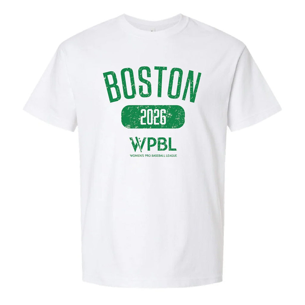 Women's Pro Baseball League Merch WPBL Boston 2026 Vintage Shirt White Boston Hunters Merch - Loomnari