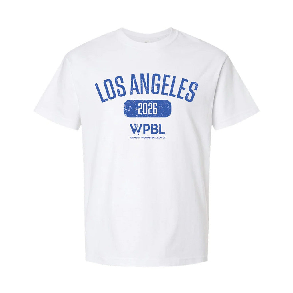 Women's Pro Baseball League Merch WPBL Los Angeles 2026 Vintage Shirt White LA Queens Merch - Loomnari