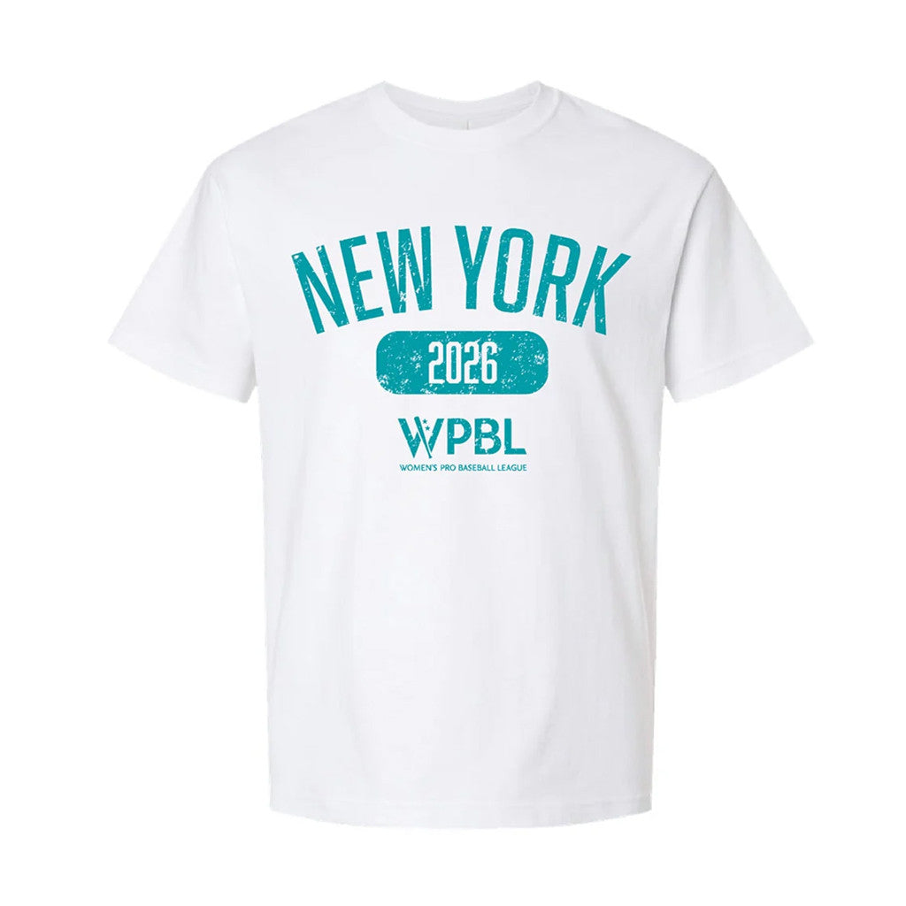 Women's Pro Baseball League Merch WPBL New York 2026 Vintage T-Shirt White NY Heights Merch - Loomnari