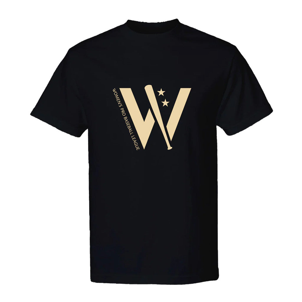 Women's Pro Baseball League Merch 2026 Giant W Logo T-Shirt Black WPBL Merch Gift For Fans - Loomnari