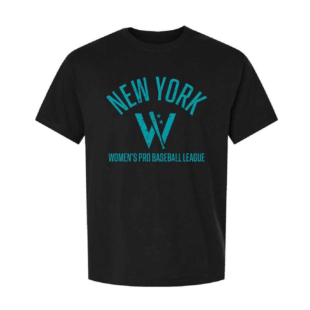 Women's Pro Baseball League Merch 2026 WPBL New York W Vintage T-Shirt Black NY Heights Merch - Loomnari