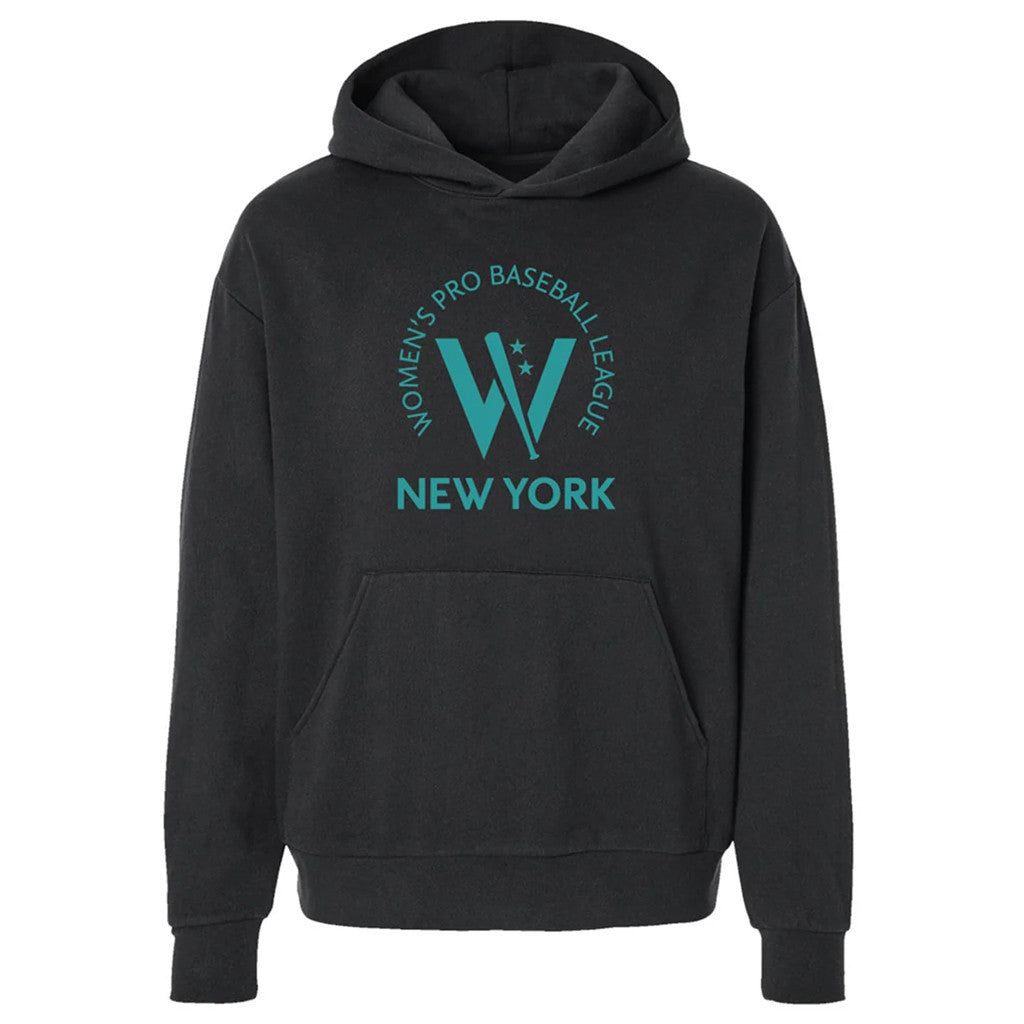 Women's Pro Baseball League Merch 2026 WPBL New York Team Hoodie Black NY Heights Merch Gifts - Loomnari