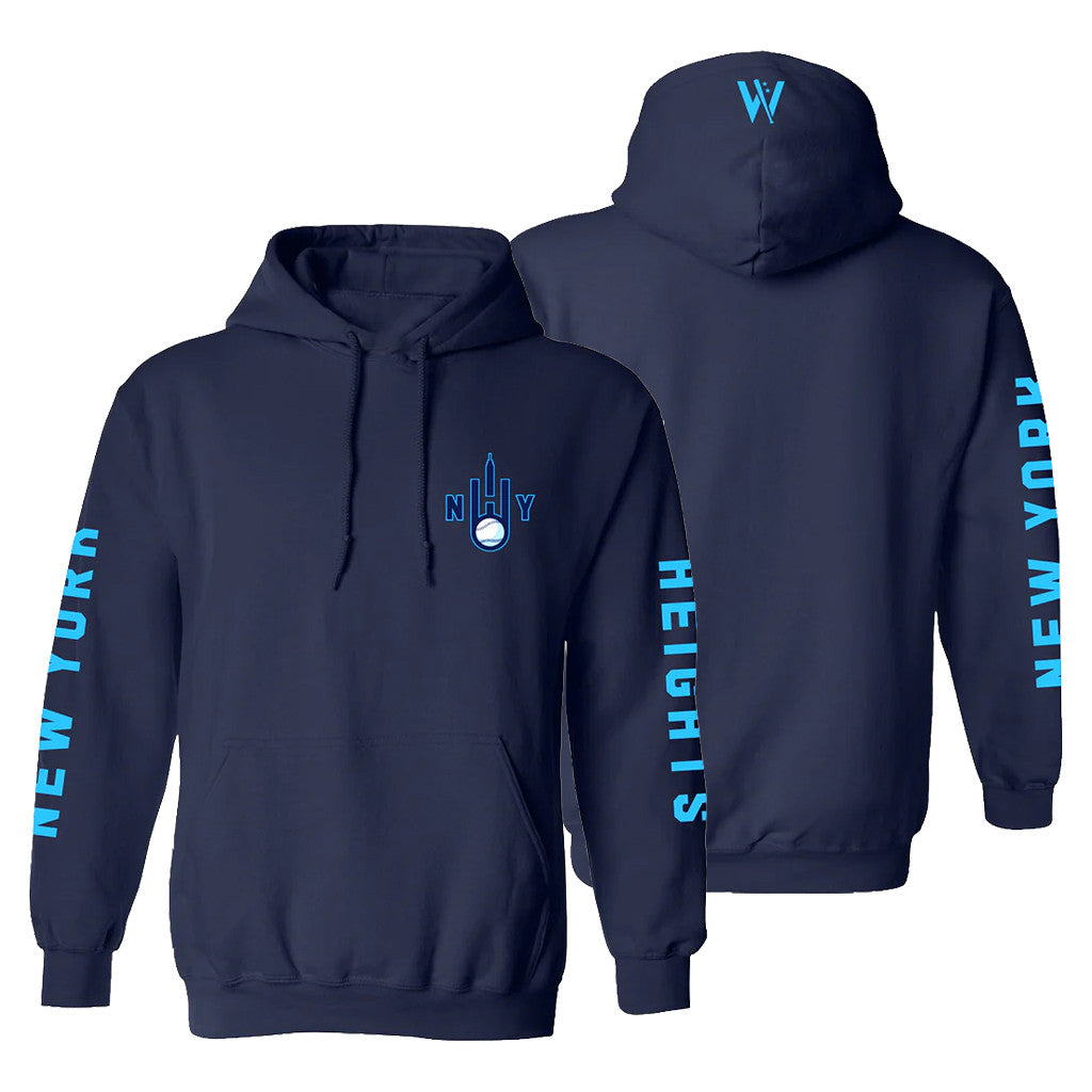 Women's Pro Baseball League Merch WPBL 2026 New York Heights Hoodie Navy Baseball Fan Gifts - Loomnari