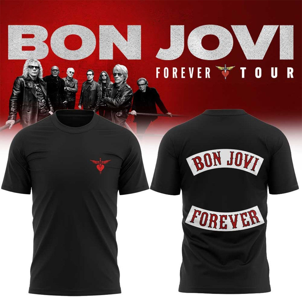Bon Jovi Forever Tour 2026 Shirt Bon Jovi Merch Best Gifts For Rock Music Lovers - Loomnari