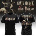 Gavin Adcock Steer Skull T-Shirt The Day I Hang It Up Gavin Adcock Tour 2026 Merch Fan Gifts - Loomnari