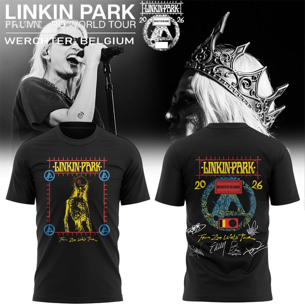 Linkin Park From Zero World Tour 2026 Werchter Belgium T-Shirt Linkin Park Merch Fan Gifts - Loomnari
