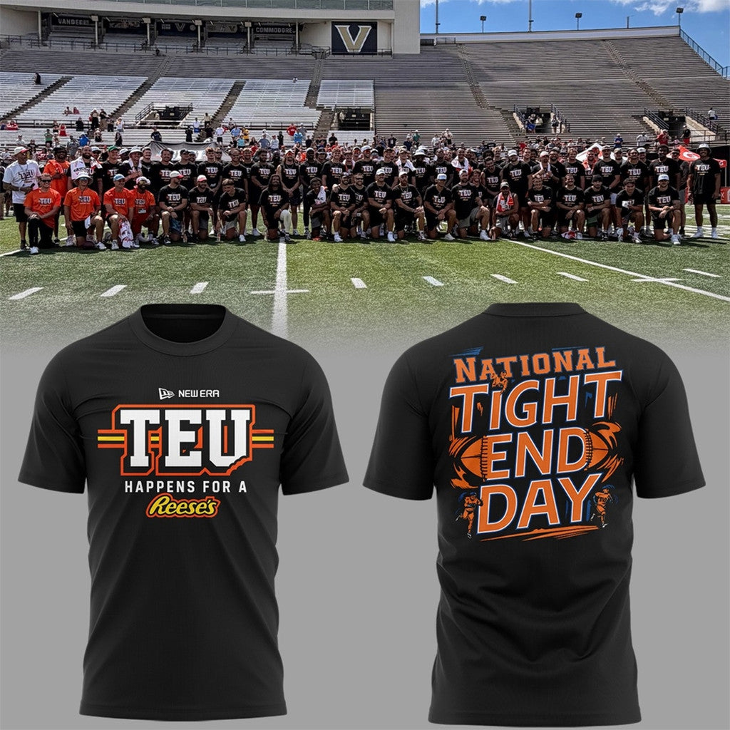TEU Happens Happens For A Reese's Shirt National Tight End Day 2026 T-Shirt Fan Merch - Loomnari