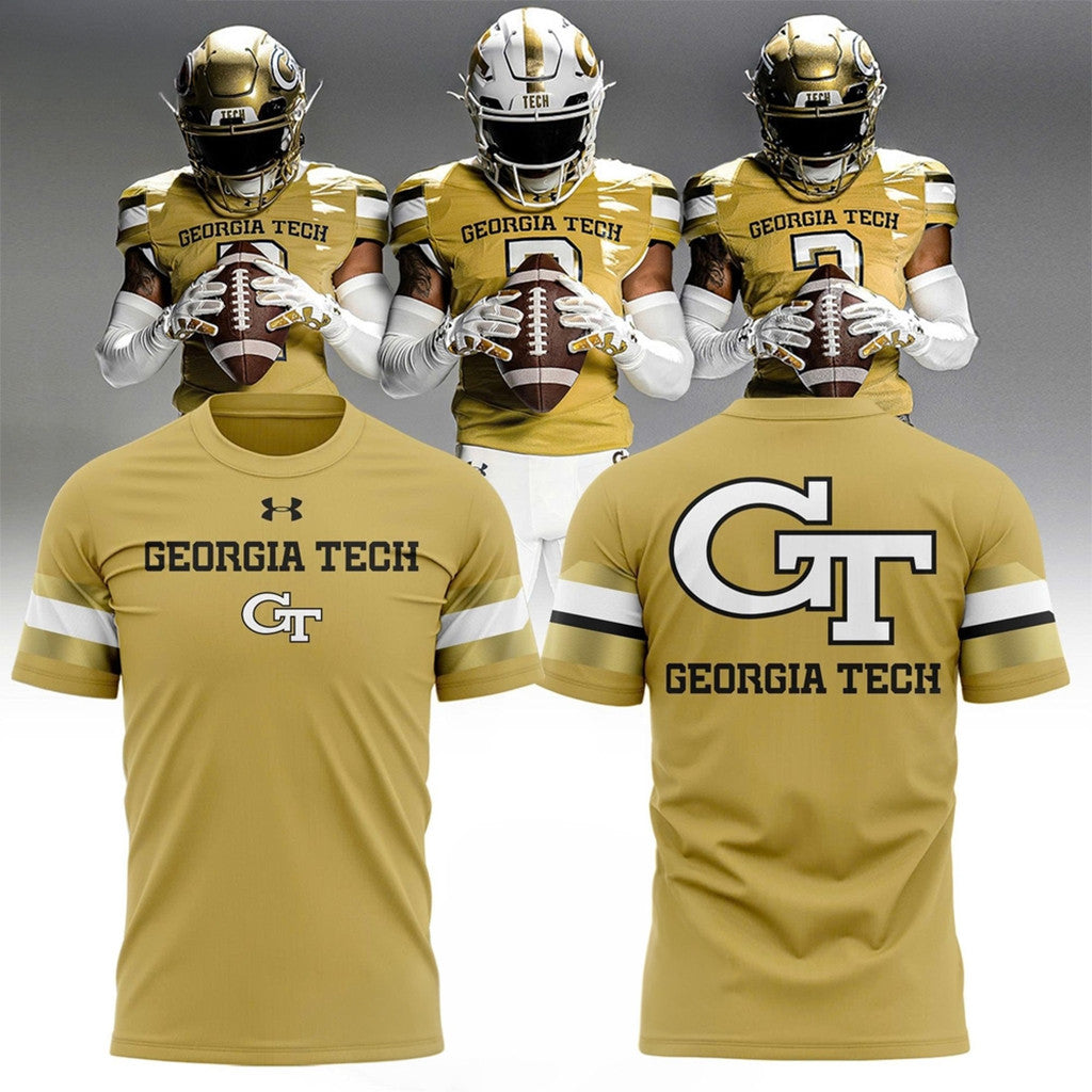 Georgia Tech Football 2026 New Old Gold Shirt Georgia Tech Football Merch Gift For Stepdad - Loomnari