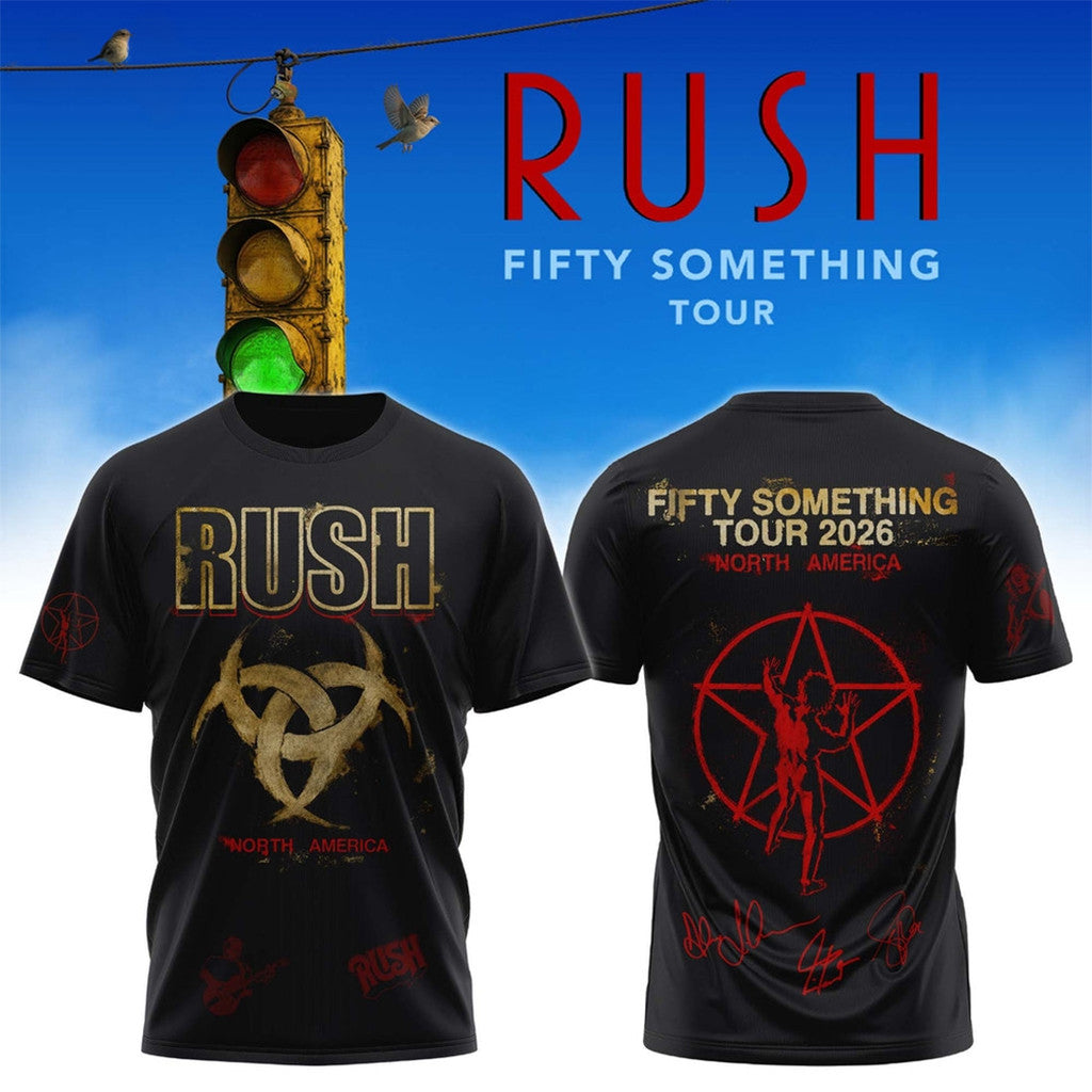 Rush Fifty Something Tour 2026 Shirt RUSH Band Merch Gifts For My Husband - Loomnari