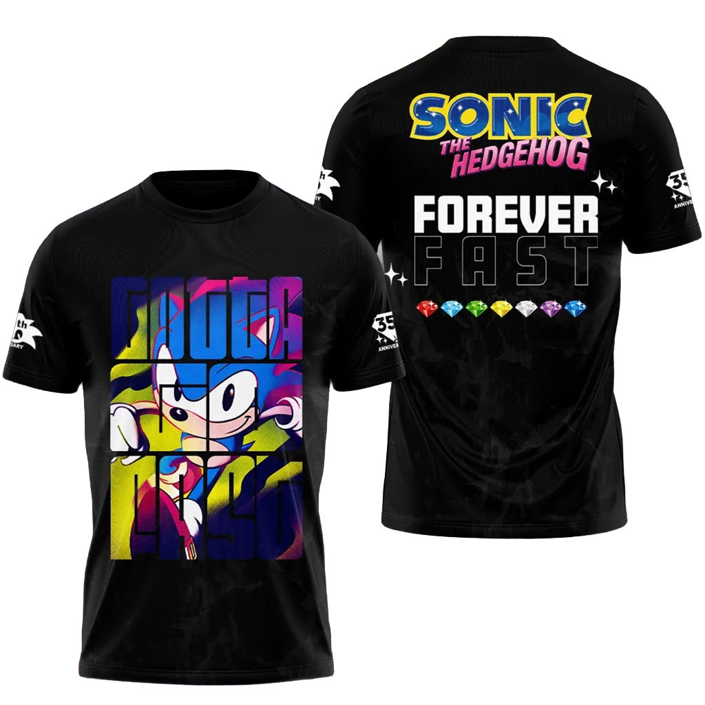 Sonic The Hedgehog 35Th Anniversary 2026 Forever Fast Shirt Sonic The Hedgehog Merch Gift Ideas - Loomnari