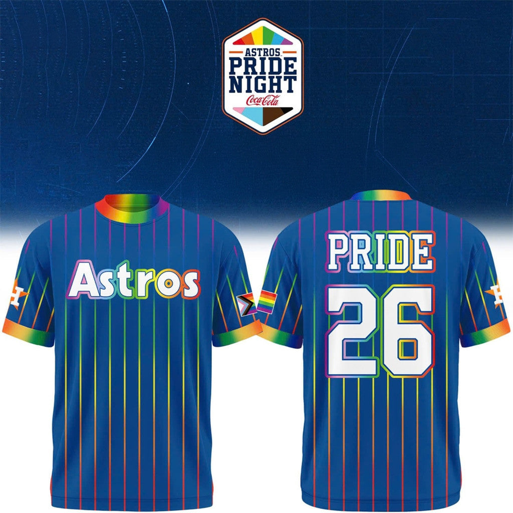 Houston Astros Pride Night 2026 Shirt Houston Astros Merch Gift For LGBTQ Friends - Loomnari