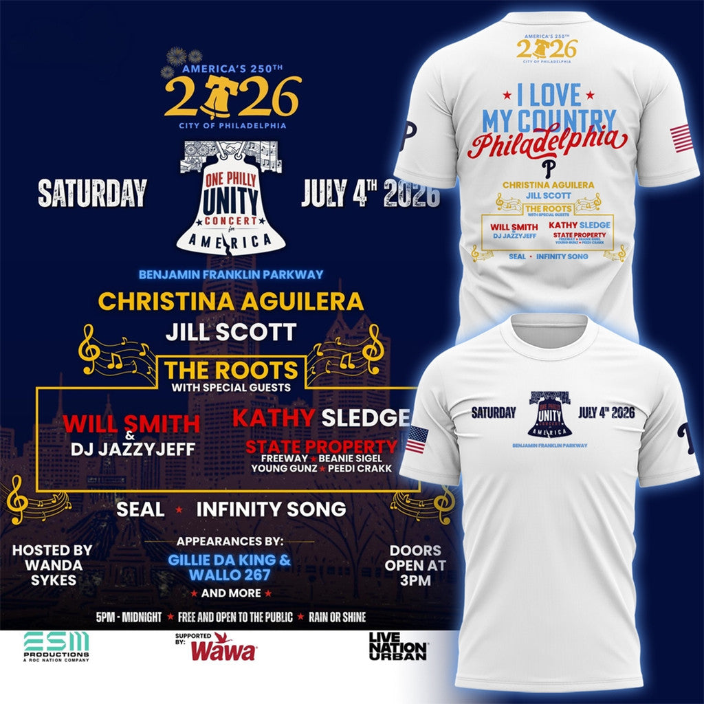 Philadelphia Phillies Celebrate America's 250Th Birthday 2026 White T-Shirt Patriotic Gifts - Loomnari