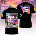 Grand Theft Auto VI 2026 T-Shirt Black GTA 6 Merch Birthday Gift For Game Lovers - Loomnari