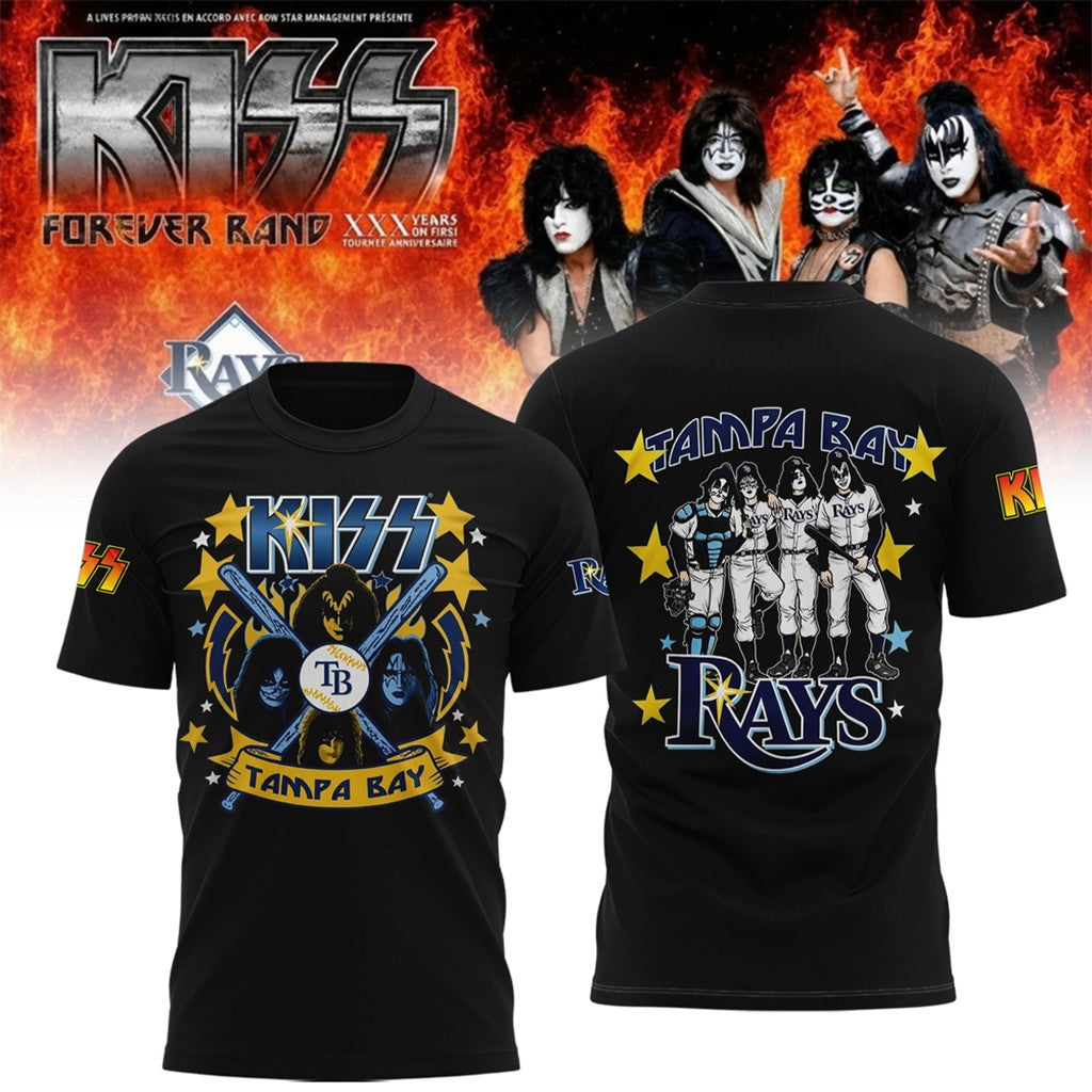 Tampa Bay Rays X KISS Forever Band Tour 2026 T-Shirt Fan Merch Special Gift For Friends - Loomnari