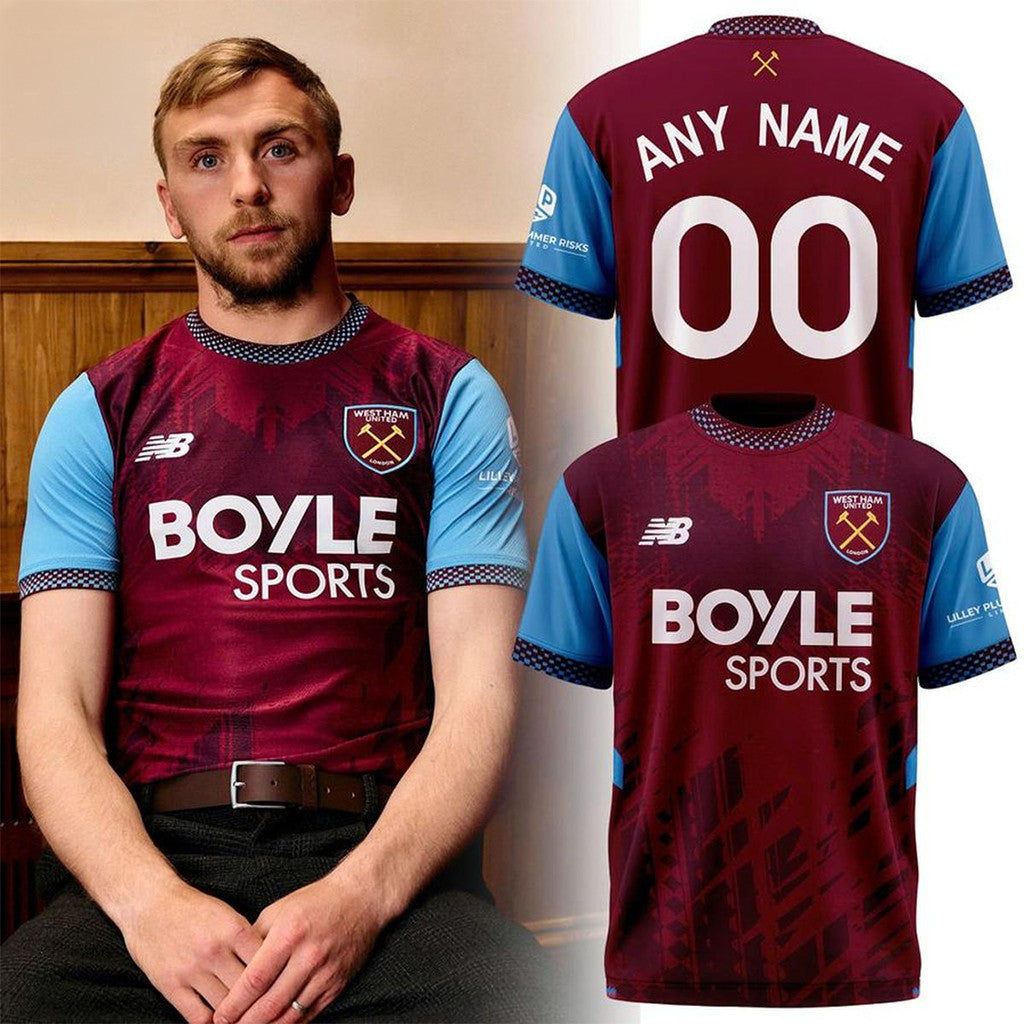 Personalized West Ham United 26 27 Home Jersey Shirt West Ham United FC Merch Present For Him - Loomnari