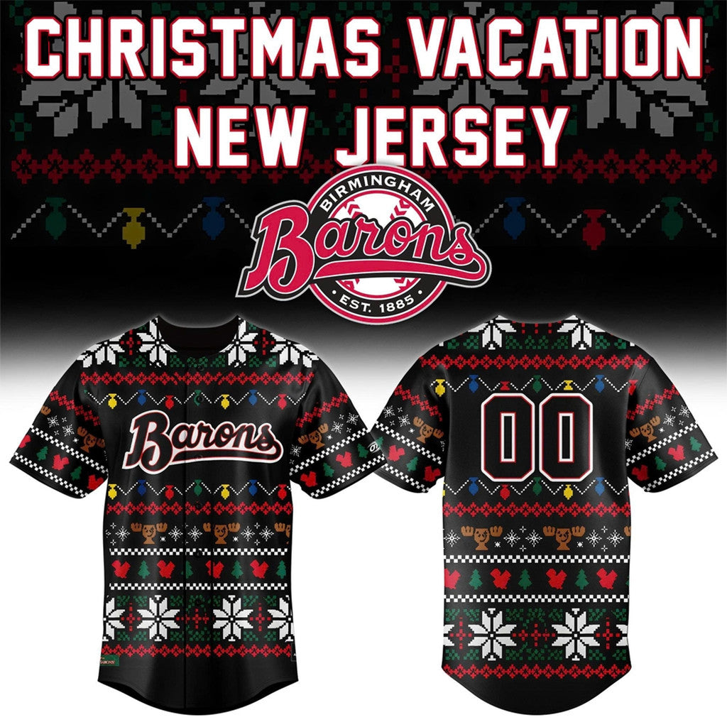 Personalized Birmingham Barons X Christmas Vacation New Jersey 2026 Baseball Jersey Fan Merch - Loomnari