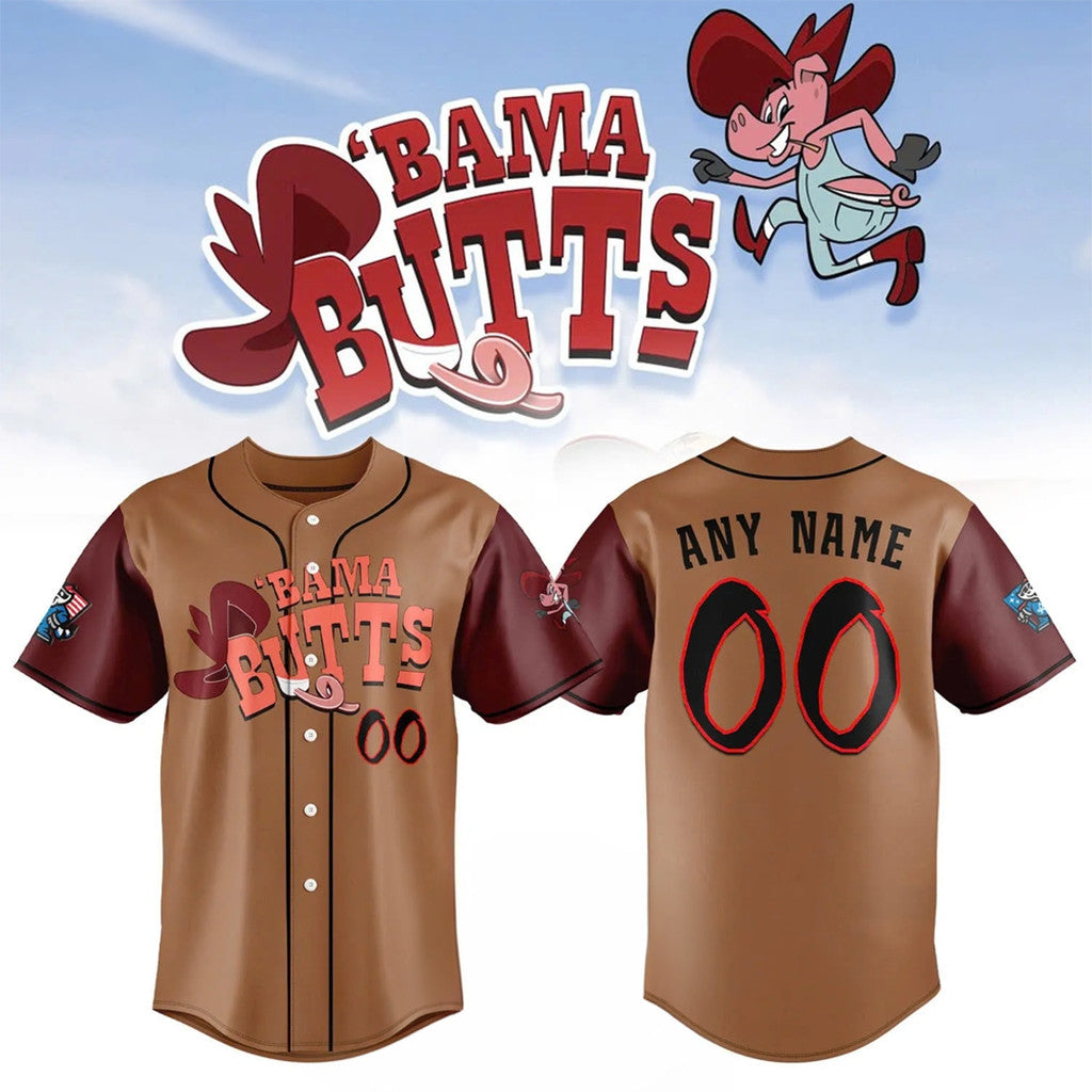 Personalized Rocket City Trash Pandas Bama Butts Baseball Jersey 2026 Fan Merch Gift For Friend - Loomnari