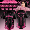 ANNA Million Dollar Babe Tour 2026 Black Baseball Jersey ANNA Merch Best Gift For Rap Fans - Loomnari