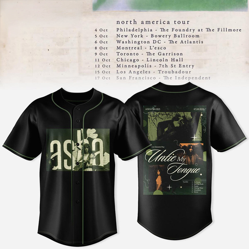 Asha Banks Something Inbetween Tour 2026 Baseball Jersey Asha Banks Merch Gift For Fans - Loomnari
