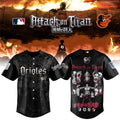 Baltimore Orioles X Attack On Titan 2026 Baseball Jersey Baltimore Orioles Merch Fan Gifts - Loomnari