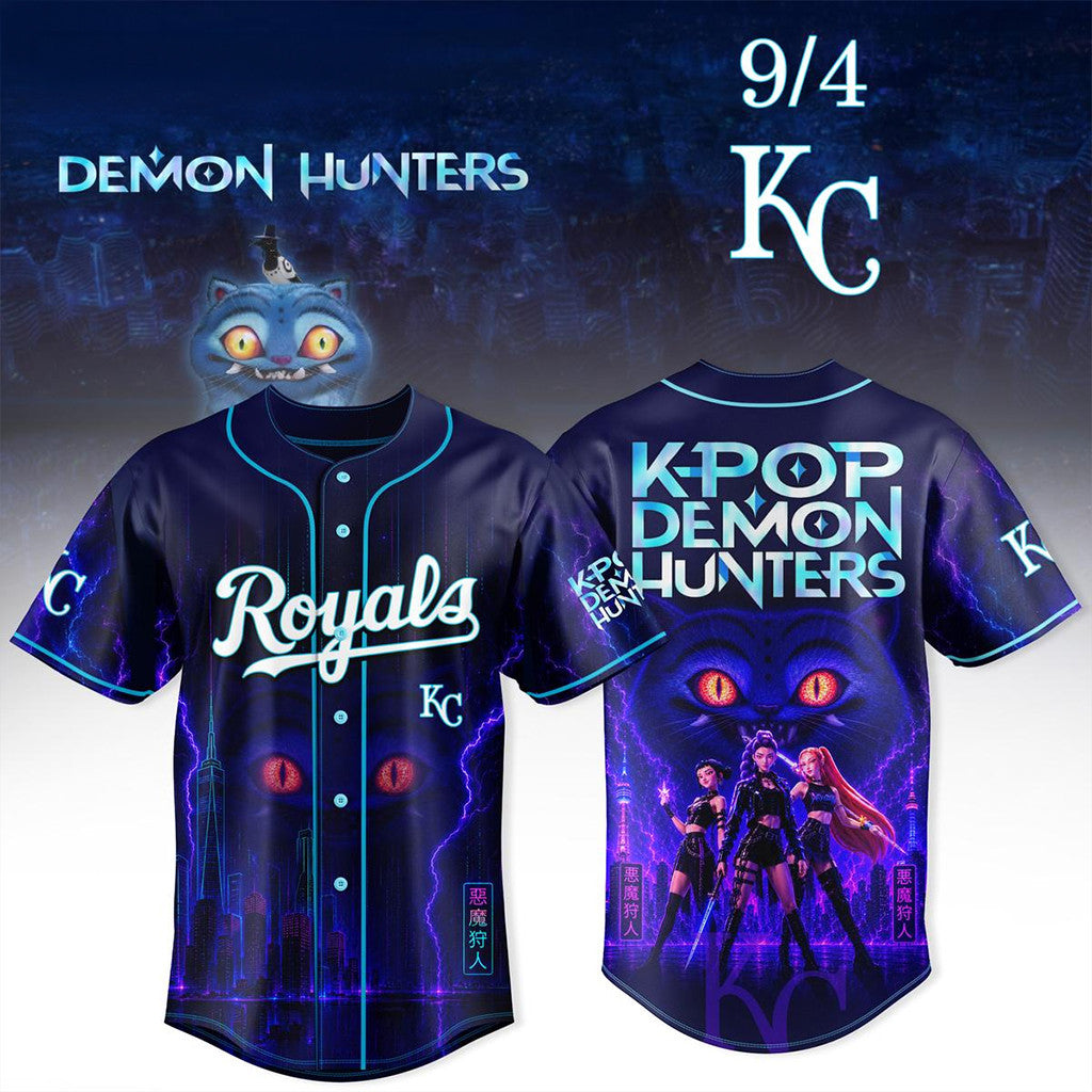 Kansas City Royals X KPop Demon Hunters 2026 Baseball Jersey KC Royals Merch Gift For Fans - Loomnari