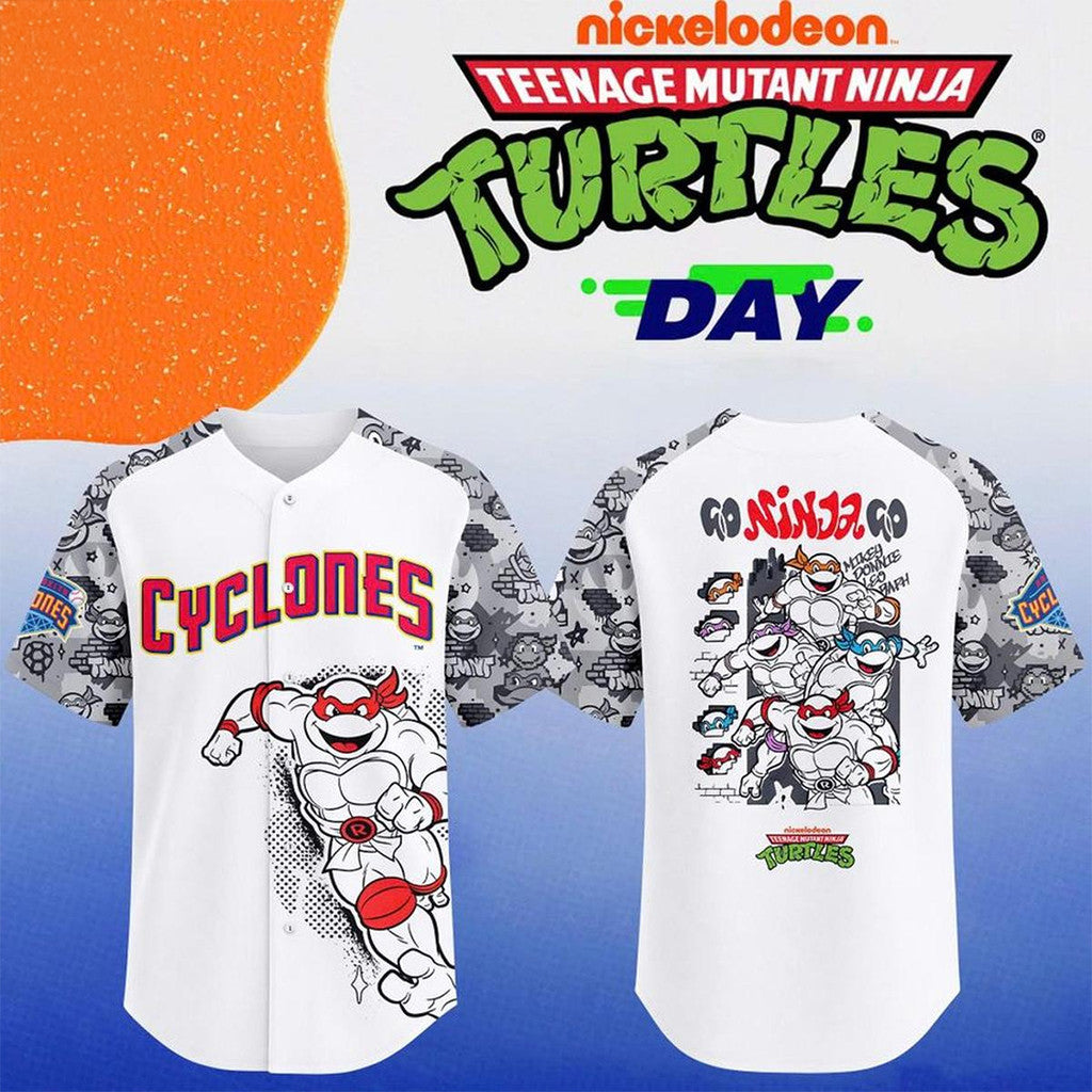 Brooklyn Cyclones X Teenage Mutant Ninja Turtles Day 2026 Baseball Jersey Cyclones Merch - Loomnari