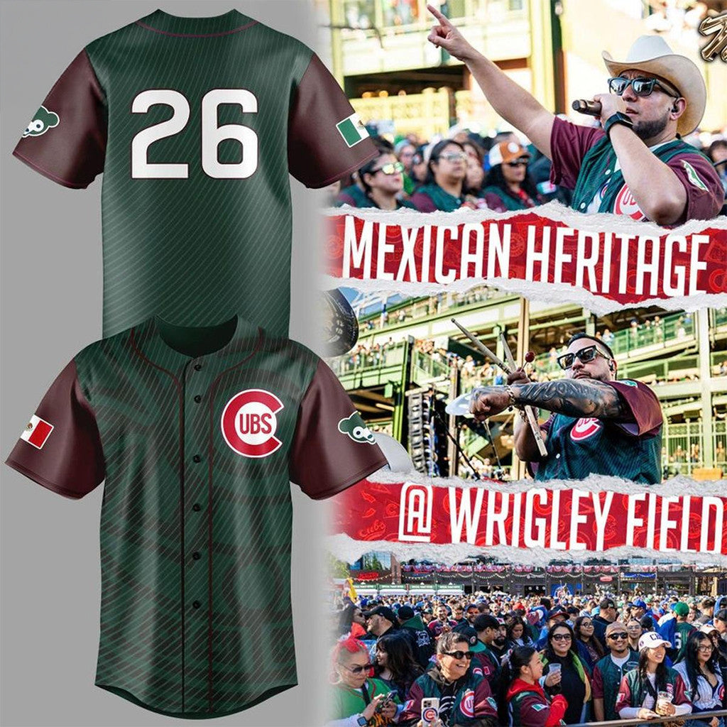 Chicago Cubs 2026 Mexican Heritage Night Baseball Jersey Chicago Cubs Merch Gift For Mexican - Loomnari