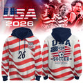 USA FIFA World Cup 2026 Merch USA Soccer One Nation One Team Hoodie USMNT Merch Fan Gifts - Loomnari
